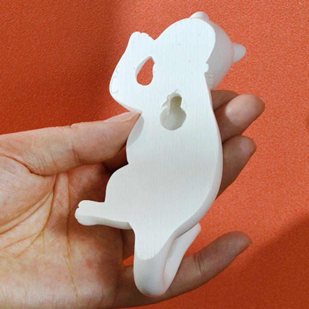 Móc Treo Đồ Hình Đầu Hươu / Mèo Bằng Nhựa Resin Không Cần Khoan