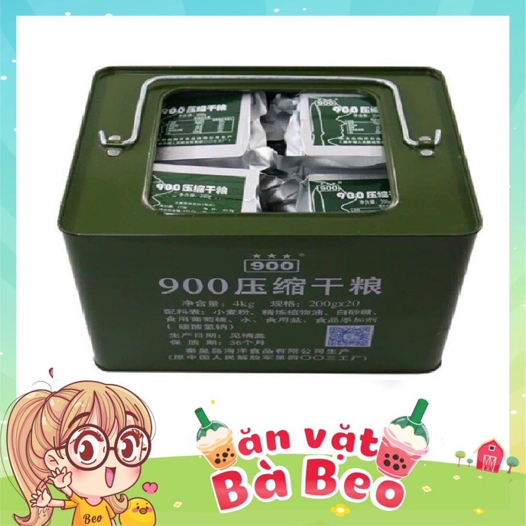 4 kg lương khô quân đội Trung quốc thùng sắt hàng Chính hãng