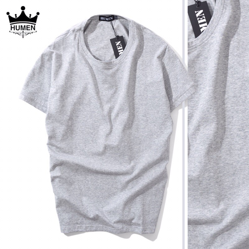 Áo Thun Nam Cổ Tròn Trơn - 100%  Ảnh Thật Shop Tự Chụp- Chất Cotton Siêu Mềm Mát-Regular Fit | BigBuy360 - bigbuy360.vn
