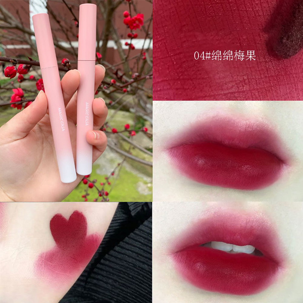[sweet] woman  fashion retro pink tube matte waterproof lip glaze not easy to fade moisturizing lipstick | BigBuy360 - bigbuy360.vn