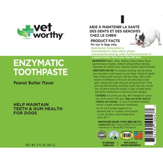 [VET WORTHY] Kem đánh răng Vet Worthy Enzymatic Toothpaste 3Oz 85gr