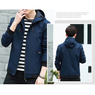 ÁO KHOÁC DÙ NAM 2 LỚP CÓ NÓN CAO CẤP AKD23