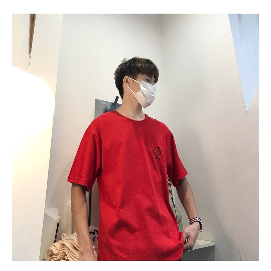 Áo thun nam nữ Hình học vải tốt Áo thun Unisex áo thun nam nữ (trắng, đỏ, đen) | BigBuy360 - bigbuy360.vn