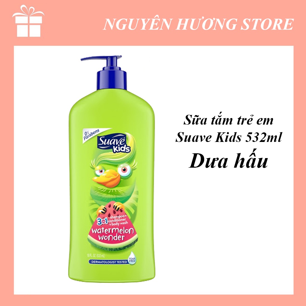 Sữa tắm - gội - xả 3in1 Suave Kids 532ml | Sữa tắm trẻ em Suavekid | Suave kid 532ml