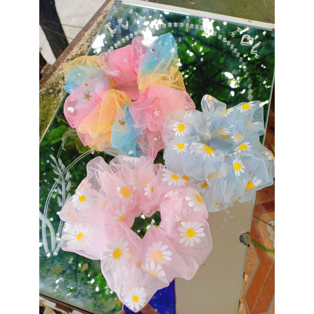 Dây buộc tóc , cột tóc scrunchies