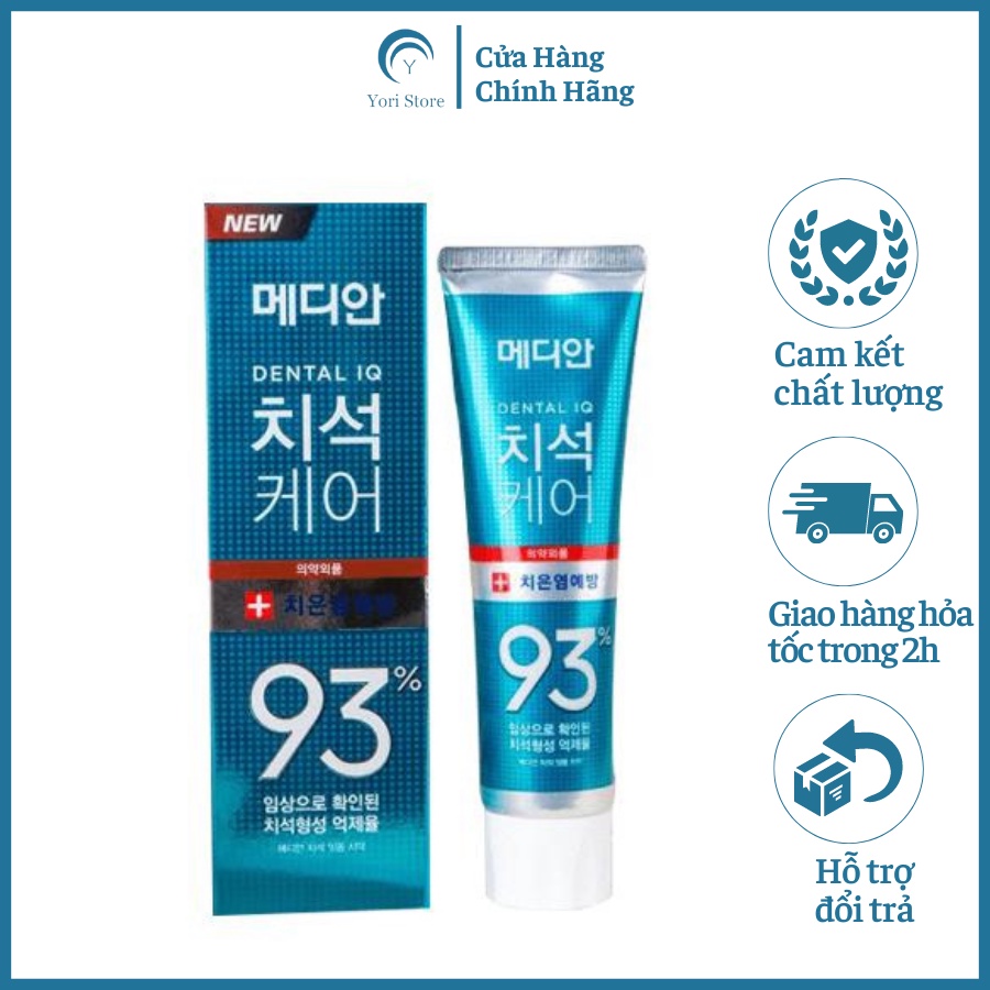 Kem đánh răng Median Dental IQ 93% Hàn Quốc Giúp Răng Trắng Sáng 120g