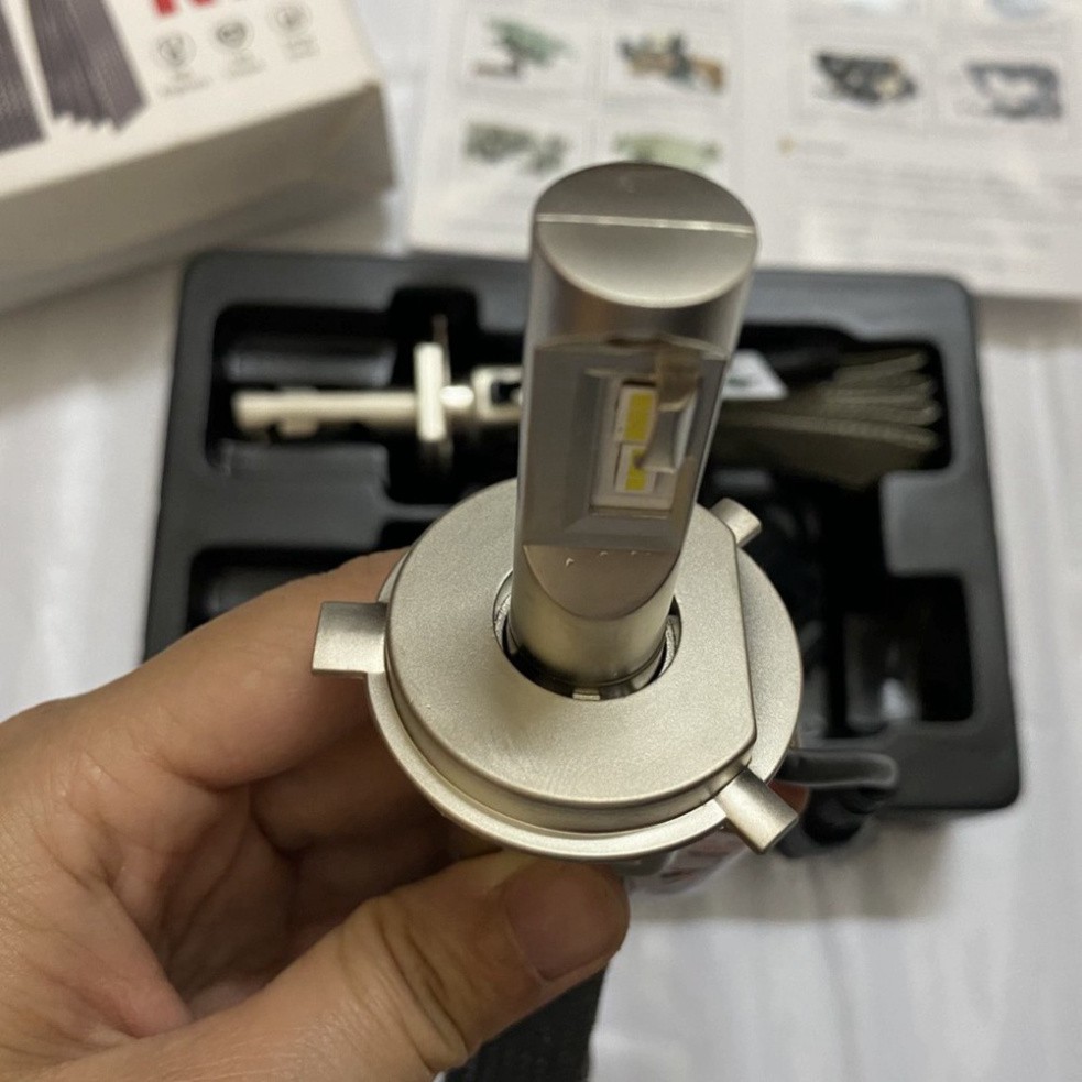 Đèn pha led K3 chân H4 lắp xe máy, oto siêu sáng 38w- giá 1 bóng