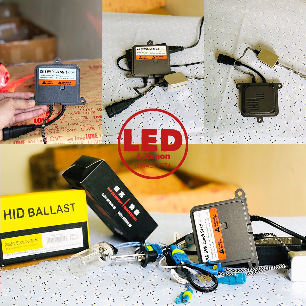 1 Cái Ballast HID K6 55w - 4,5A cho đèn xenon kích sáng nhanh tăng sáng 150%