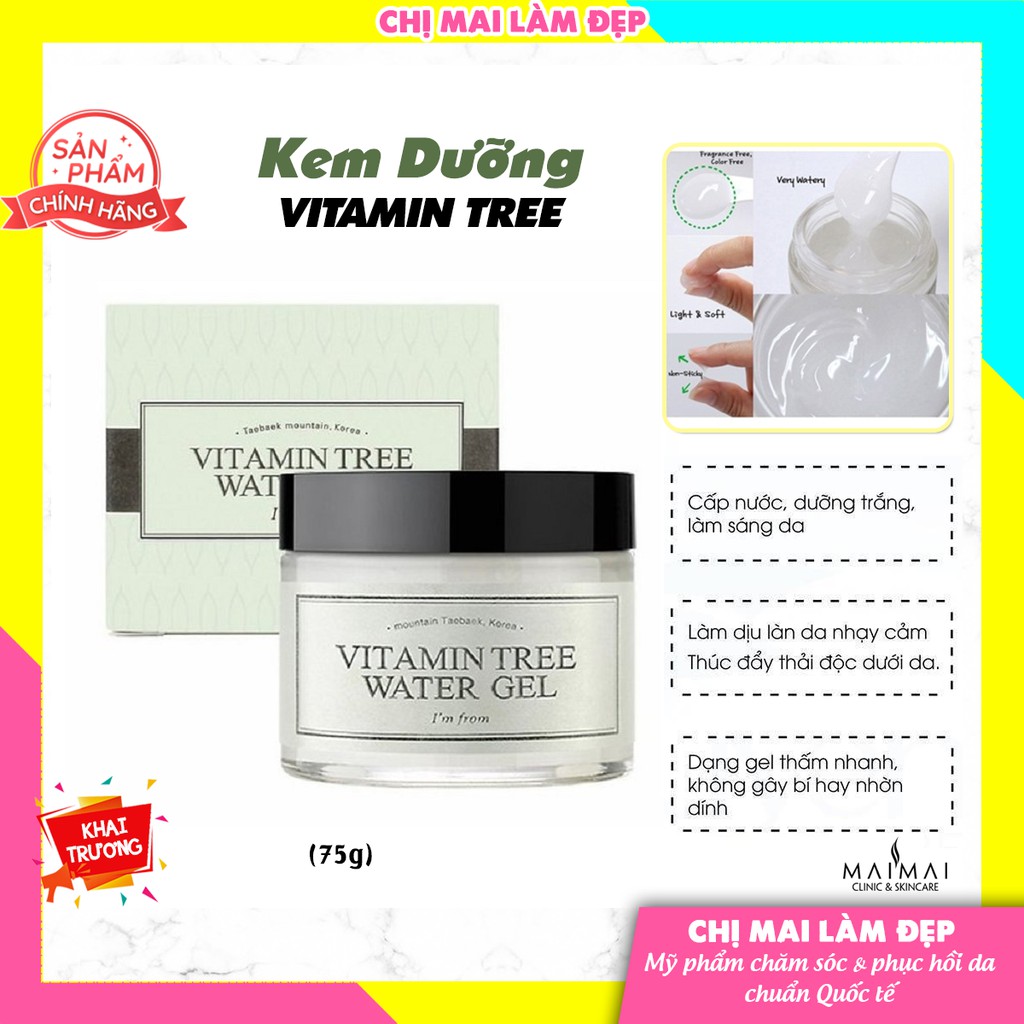 Gel Dưỡng Ẩm Da Chuyên Sâu Ngăn Ngừa Lão Hóa I’m From Vitamin Tree Water 75g