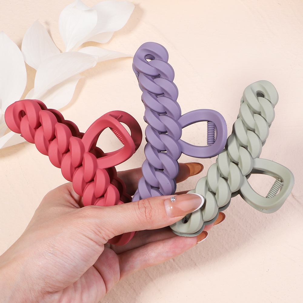 RainBow Bows Kẹp Tóc Dây Xích Bằng Nhựa Acrylic Thời Trang Dành Cho Nữ