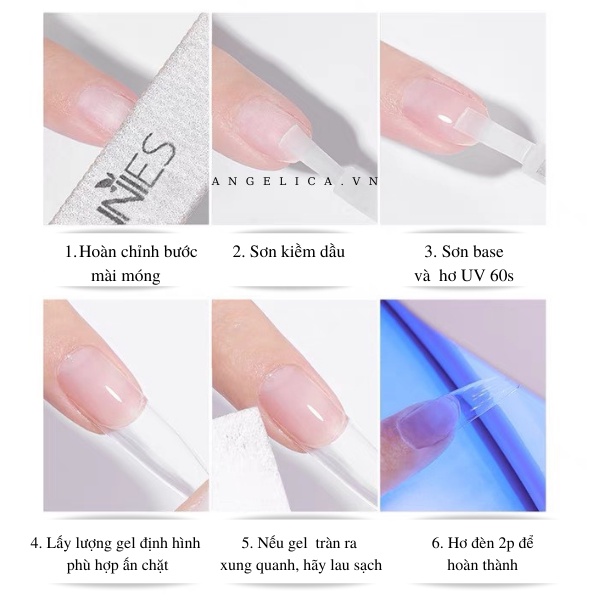 Gel Định Hình Dán Móng Đính Đá Nail Dạng Tuýp ANGELICA GT 20G