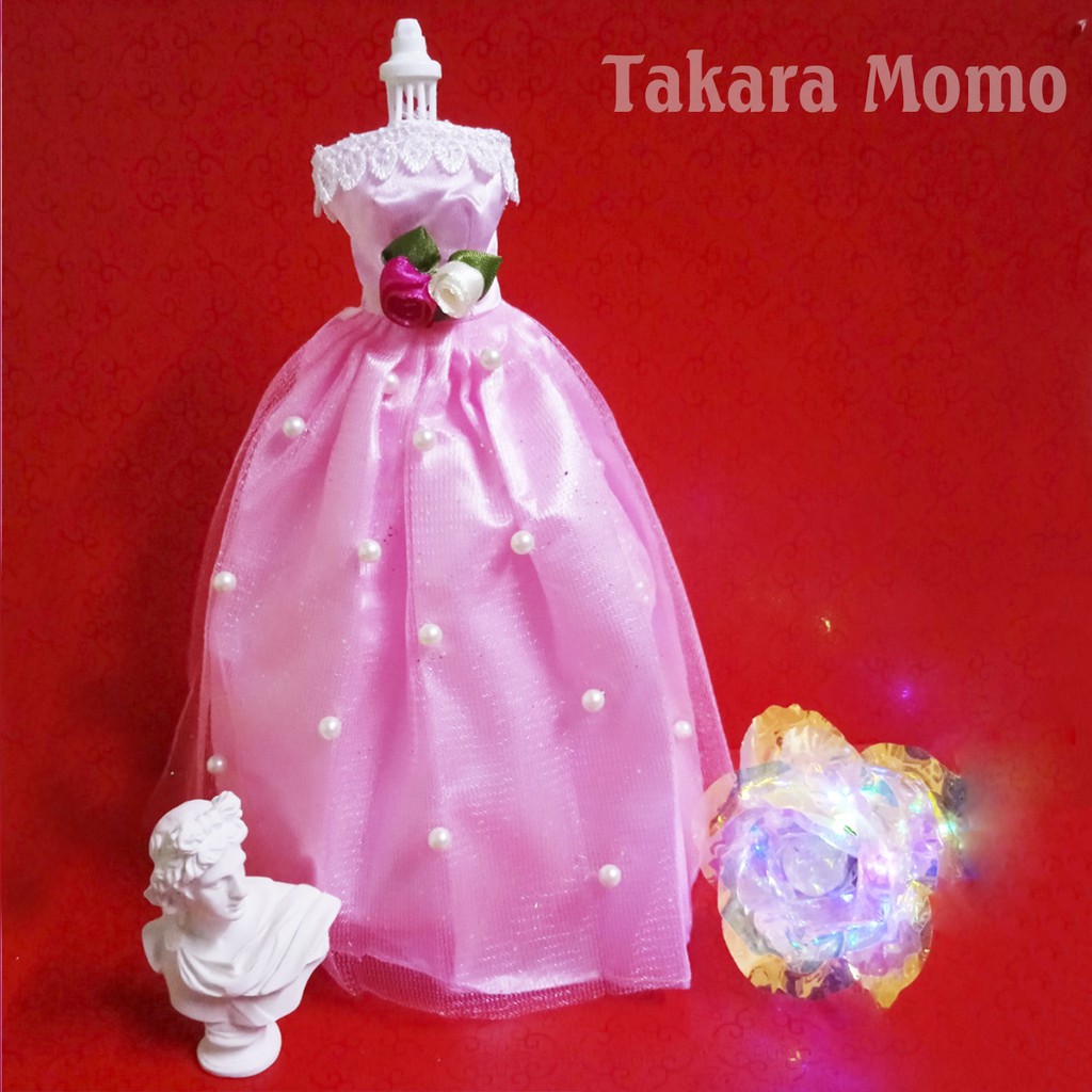 Váy Dạ Hội Búp Bê Barbie Hồng Xinh Xắn