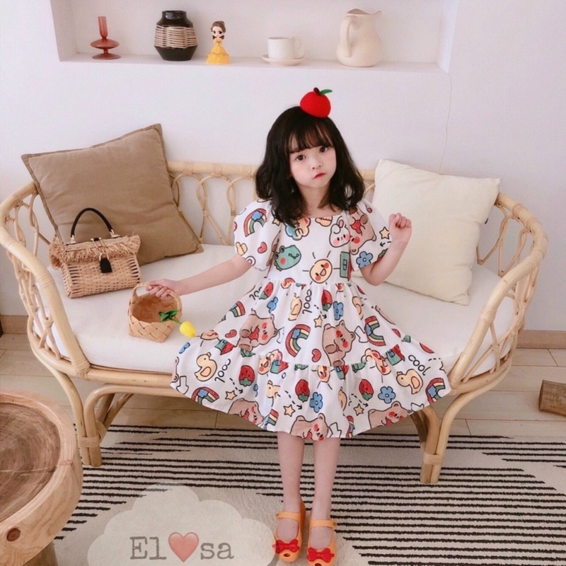 [VÁY BÉ GÁI] Váy hoạt hình bồng bềnh cho bé gái