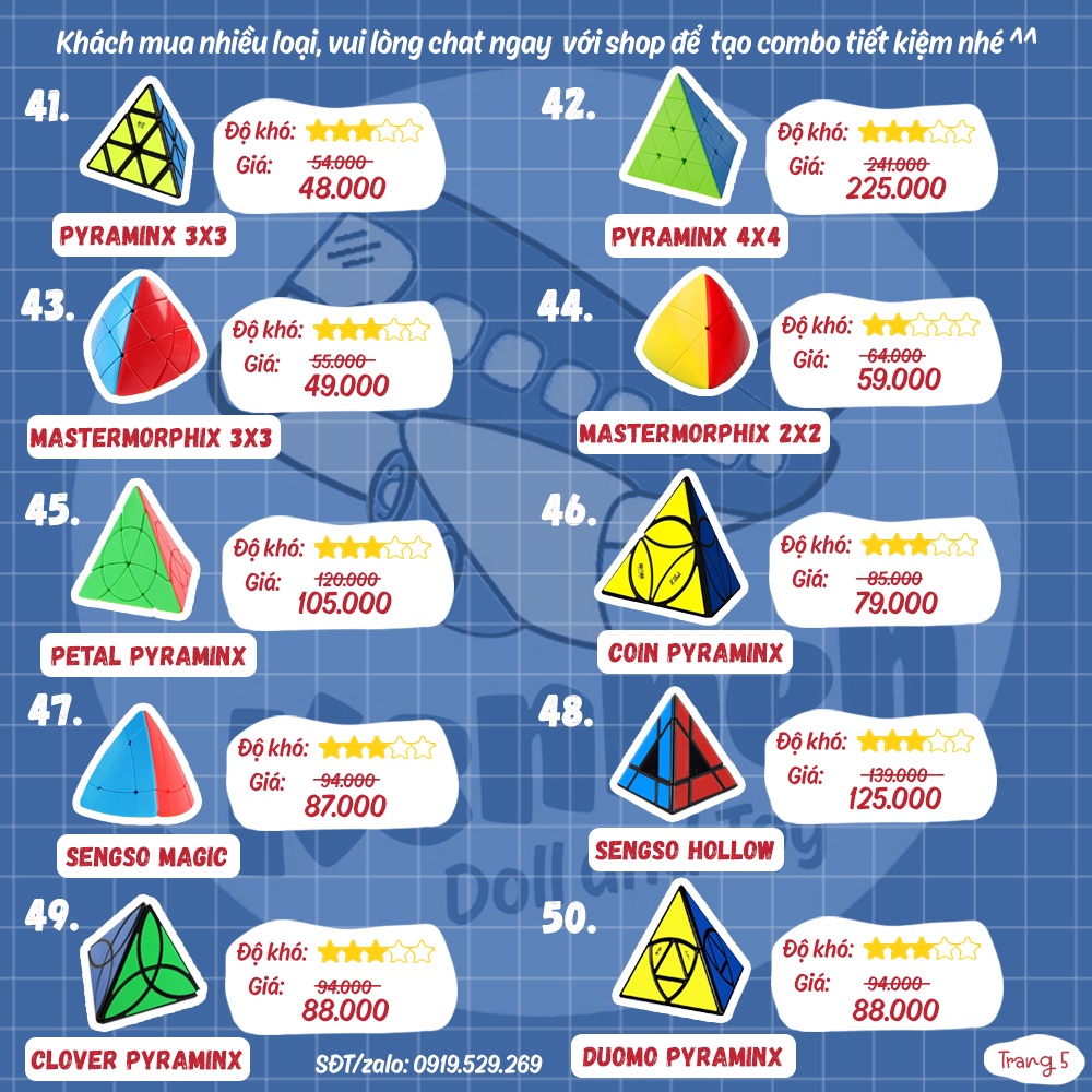 Rubik meilong/qiyi 2x2 3x3 4x4 5x5 6x6 7x7 2x3 Skewb Dino Pyraminx Megaminx cao cấp nhiều biến thể xoay trơn không giắt