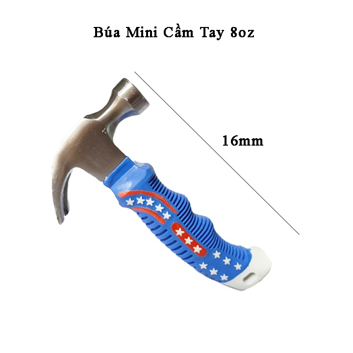 Búa lùn nguyên khối, trọng lượng 250g - Búa lùn, búa đóng đinh, búa nhổ đinh, búa kapusi