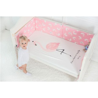 Ga thun cotton, ga phủ nệm nôi cũi em bé trai bé gái PKE011