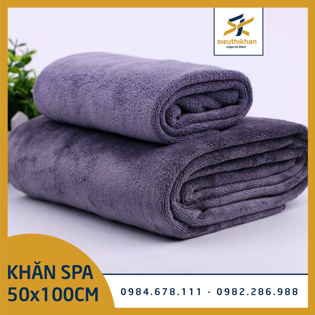 Khăn tắm, khăn đắp body cỡ trung 50x100cm cho spa, khăn mềm, hút nước và nhanh khô | SIÊU THỊ KHĂN