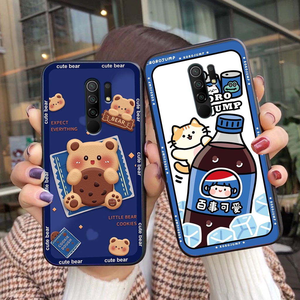 Ốp lưng Xiaomi REDMI 9 in hình 3D GẤU cute be@r, soda, happy day cực hot ,thời thượng