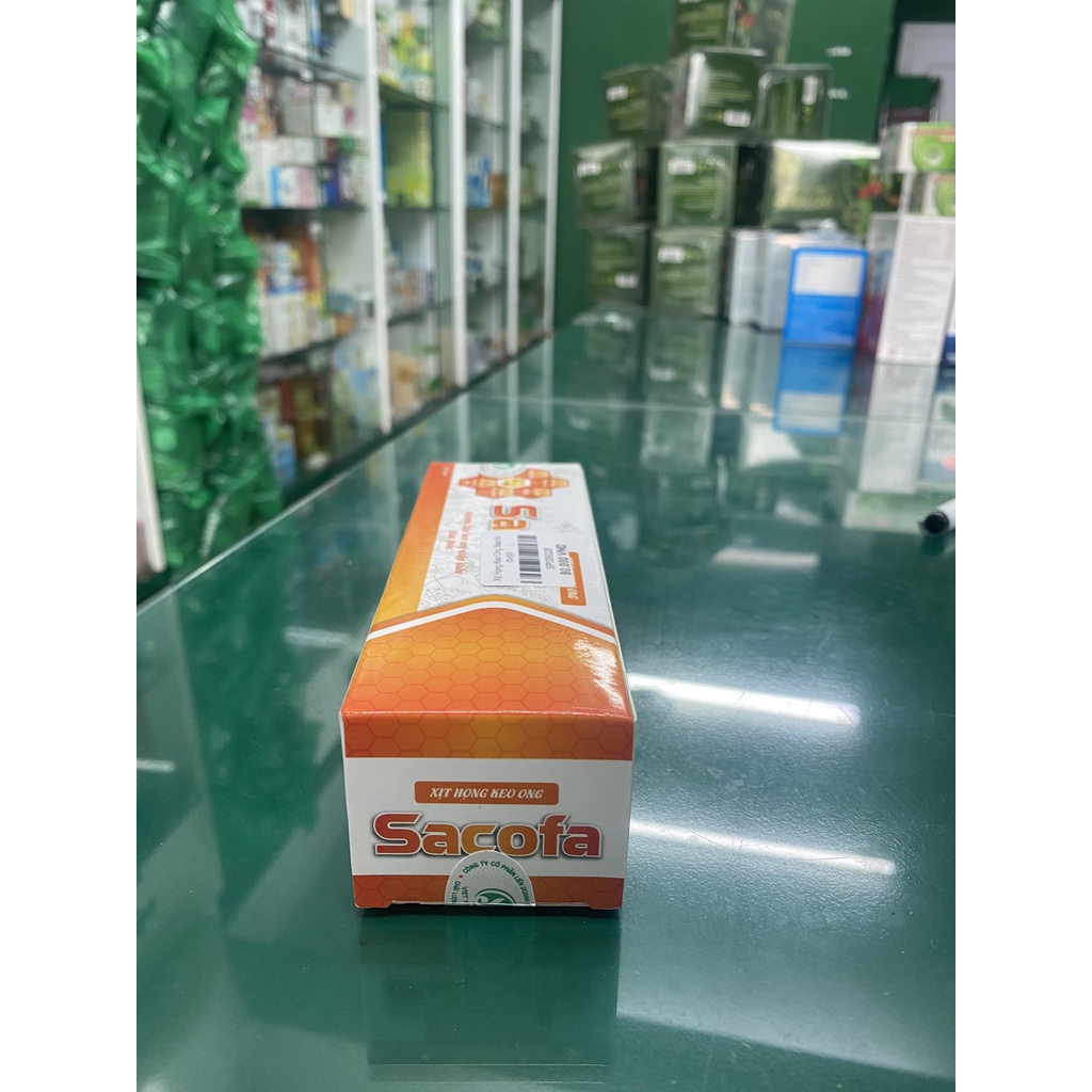 Xịt họng keo ong Sacofa - Hỗ trợ cải thiện tình trạng ho, đau rát cổ họng (hộp 1 lọ x 50ml)