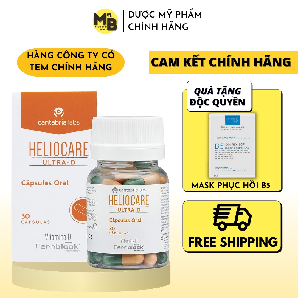 Viên uống chống nắng trắng da ngừa lão hóa HELIOCARE Ultra D Capsules 30 Viên