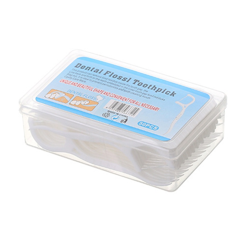 Set 50/100 tăm chỉ nha khoa vệ sinh răng miệng tiện dụng