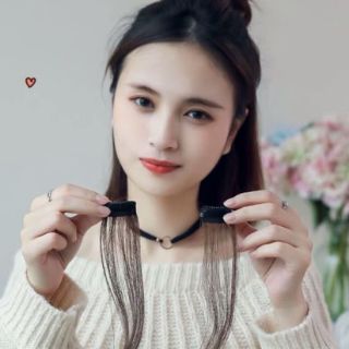 Tóc giả kẹp mái thẳng 1 bên