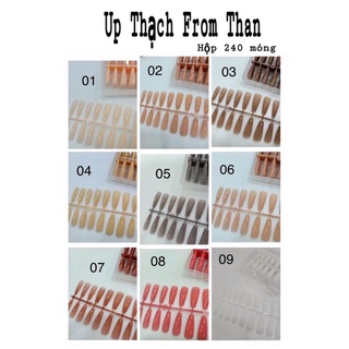móng úp thạch nhọn- vuông- thang móng dẻo , ôm phom