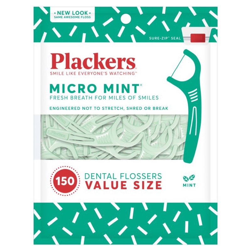 Tăm Chỉ Nha Khoa Plackers Micro Mint Dental Flossers 150 cây