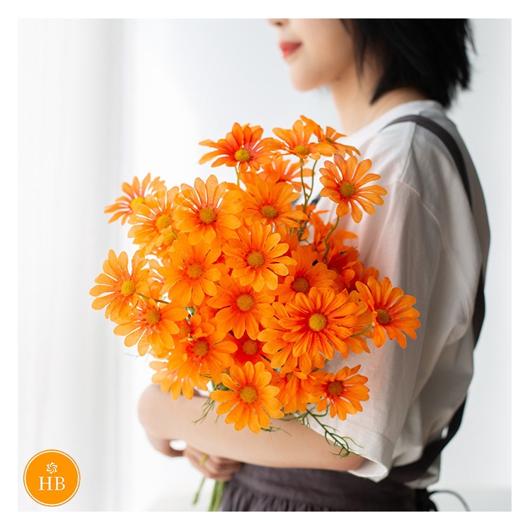 Cúc Họa Mi giả trắng đẹp 🌻 Cúc hoạ mi loạ giống thật - Hoa giả để bàn đẹp trang trí phòng khách 🌻
