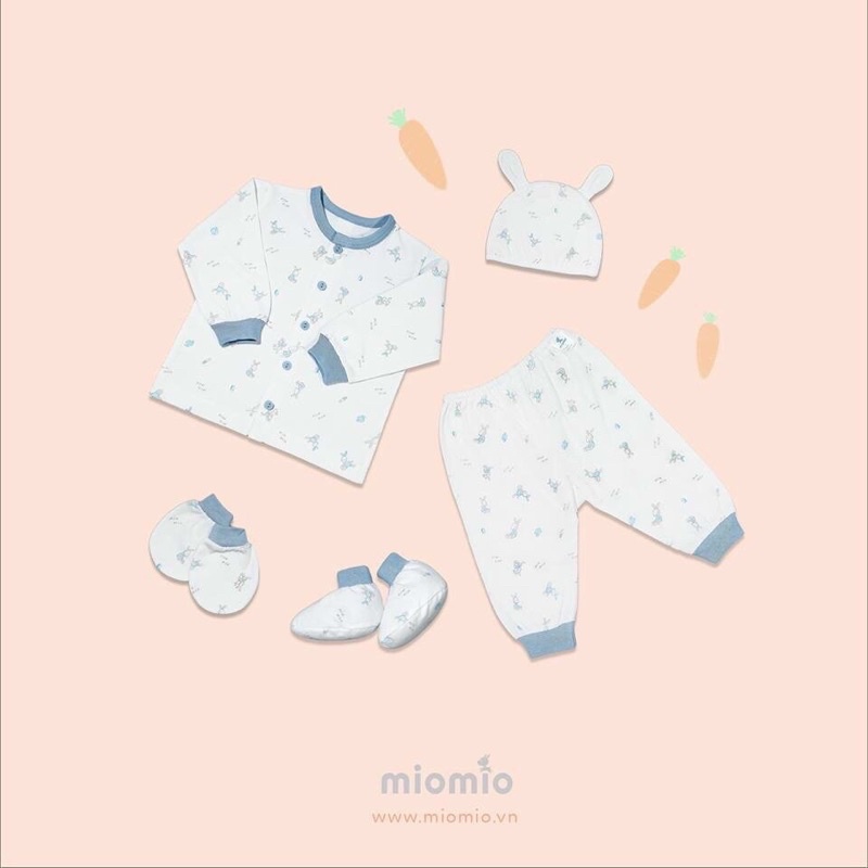 Bộ sơ sinh Miomio dài tay cotton mỏng [ CHÍNH HÃNG Mio Việt Nam ]