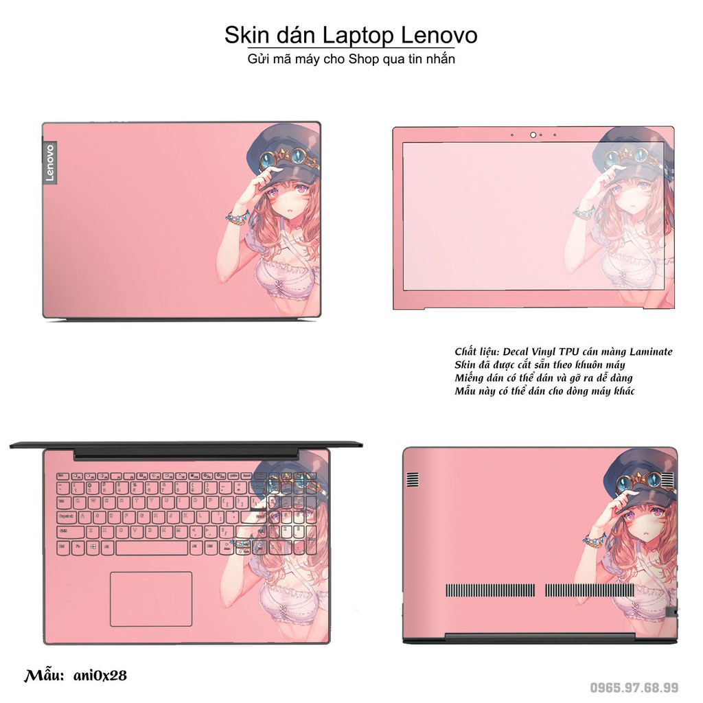 Skin dán Laptop Lenovo in hình Anime image (inbox mã máy cho Shop)