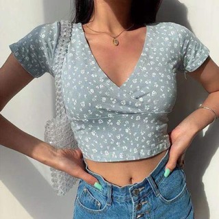 [Trả Order] Áo crop hoa nhí