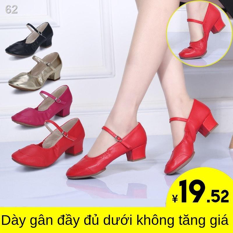 ◆ giày khiêu vũ nữ đáy mềm mới người lớn bốn mùa múa đế vuông giữa giáo viên đào tạo thủy thủ xã hộiC
