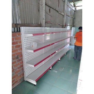 Kệ siêu thị tôn đục lỗ Cao 150cm