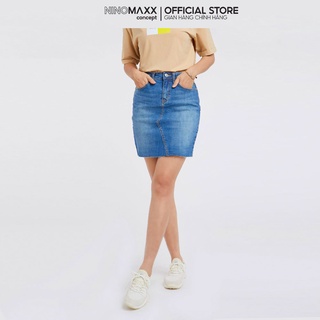 Ninomaxx Chân Váy Nữ jean dáng ôm co giãn 1905020