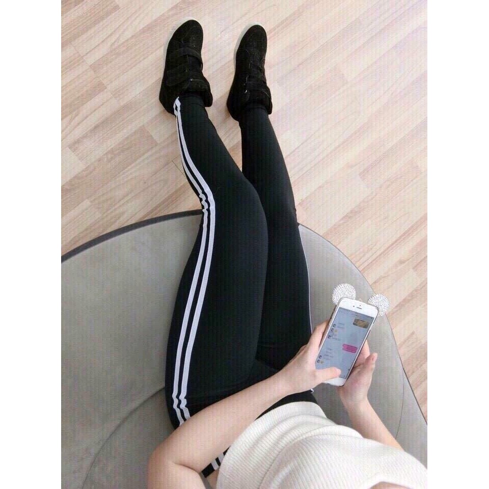 quần legging ôm 2 sọc