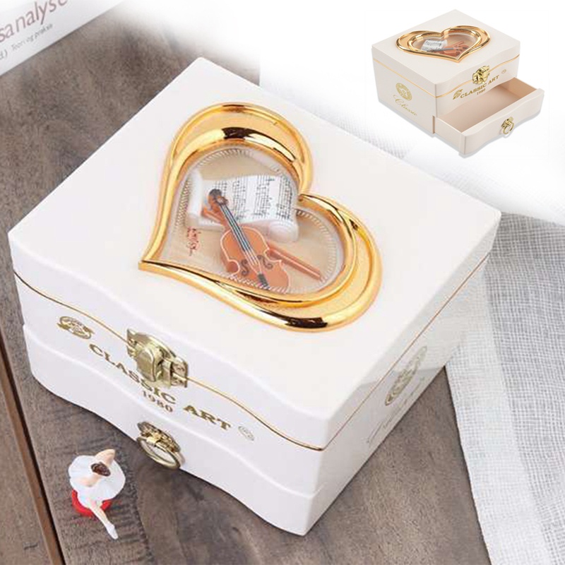 Hộp nhạc lên dây cót hình đàn piano múa ba lê cổ điển