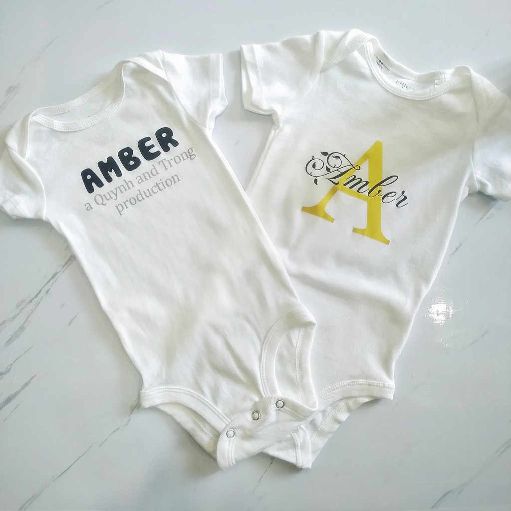Áo Bodysuit cho bé in Tên riêng