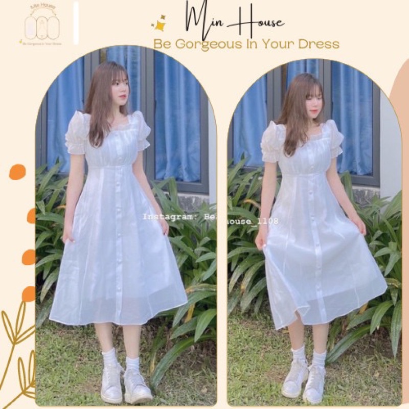 váy trắng dự tiệc chụp hình kỷ yếu siêu xinh-HÀNG CAO CẤP LOẠI 1-đầm trắng dự tiệc đẹp phong cách Hàn quốc