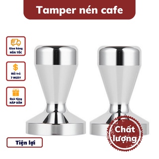 Tay Nén Tamper 51mm dụng cụ nén cà phê pha Espresso cafe Arabica Inox cao cấp tay nén café đường kính 49-51-53-58m