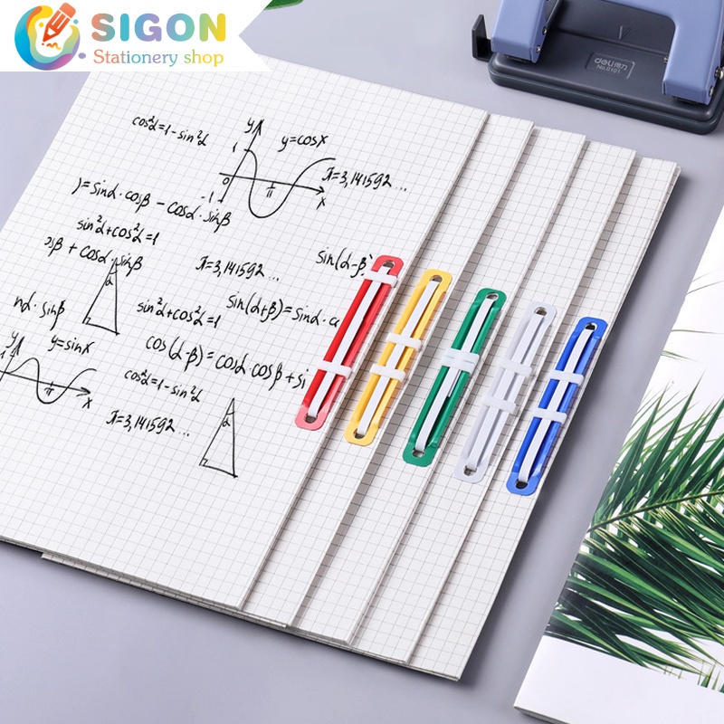 1 Kẹp Cố Định Sách Hai Lỗ Nhiều Màu Sắc Diy