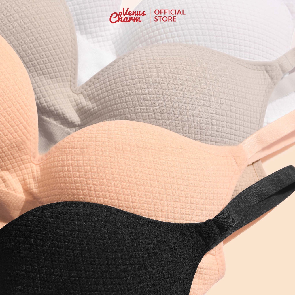 Áo ngực cotton dáng bra  đệm vừa không gọng Venus Charm hscotton 0222