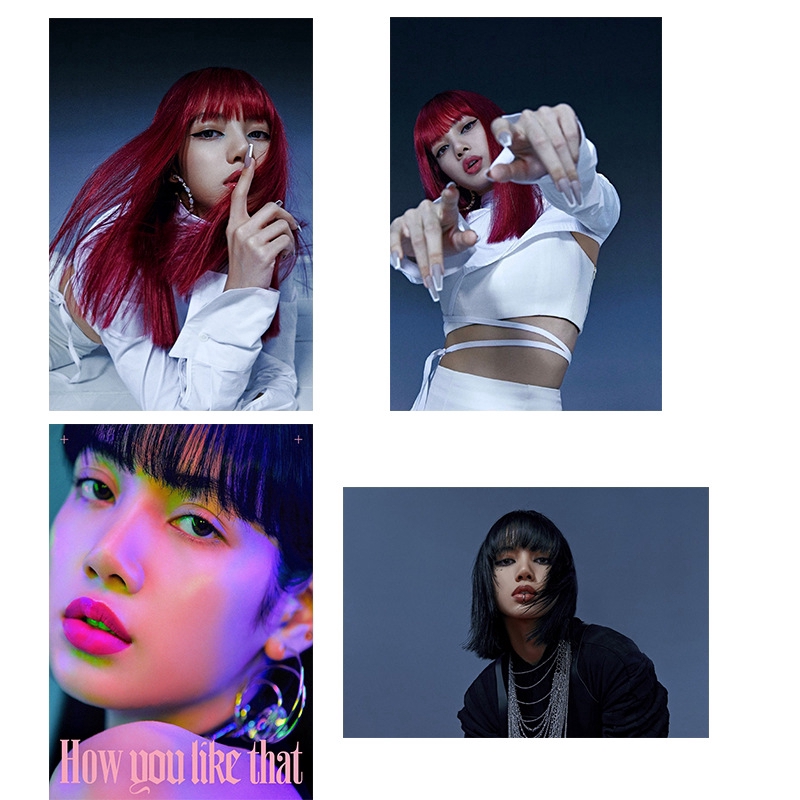 Poster Blackpink JISOO JENNIE LISA ROSE 4 tấm A4 tranh treo album ảnh in hình thần tượng Hàn Quốc