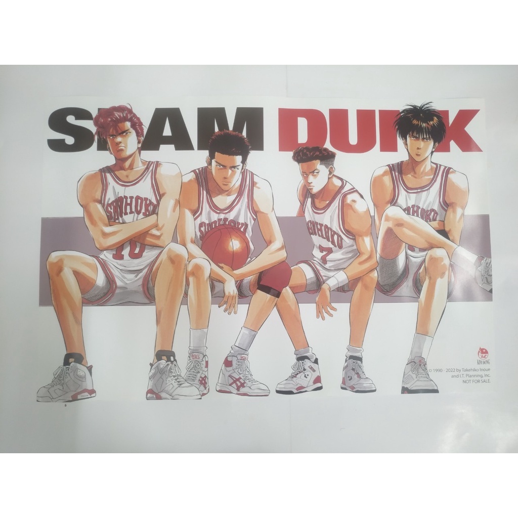 Poster slam dunk tập 7 + bìa áo limited tập 8