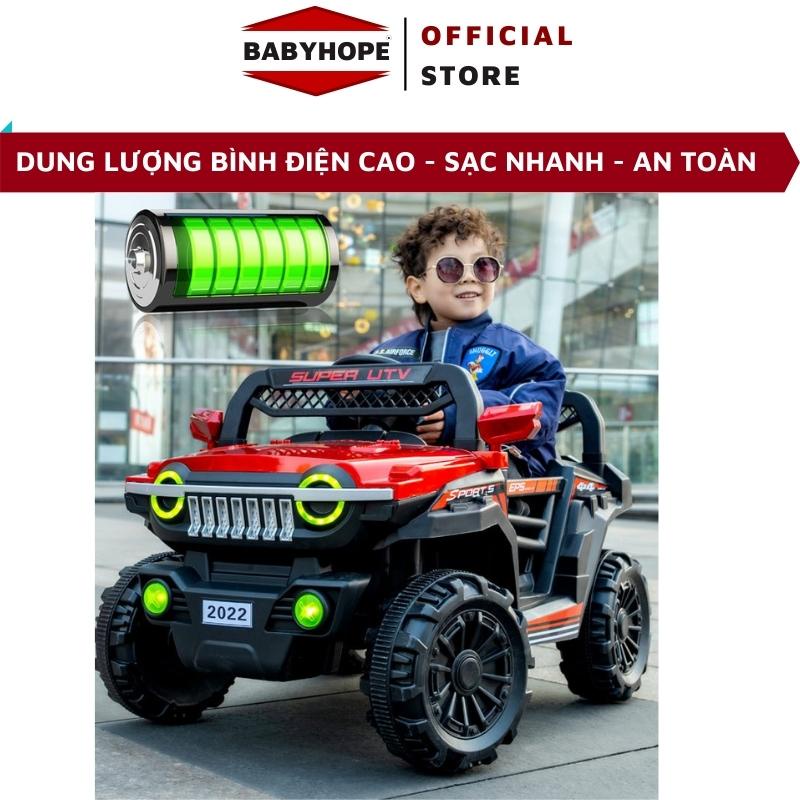 Xe ô tô điện cho bé địa hình UTV 2022 , Xe điện cho bé tích hợp chế độ tự lái và điều khiển tải trọng &gt;60kg BABYHOPE