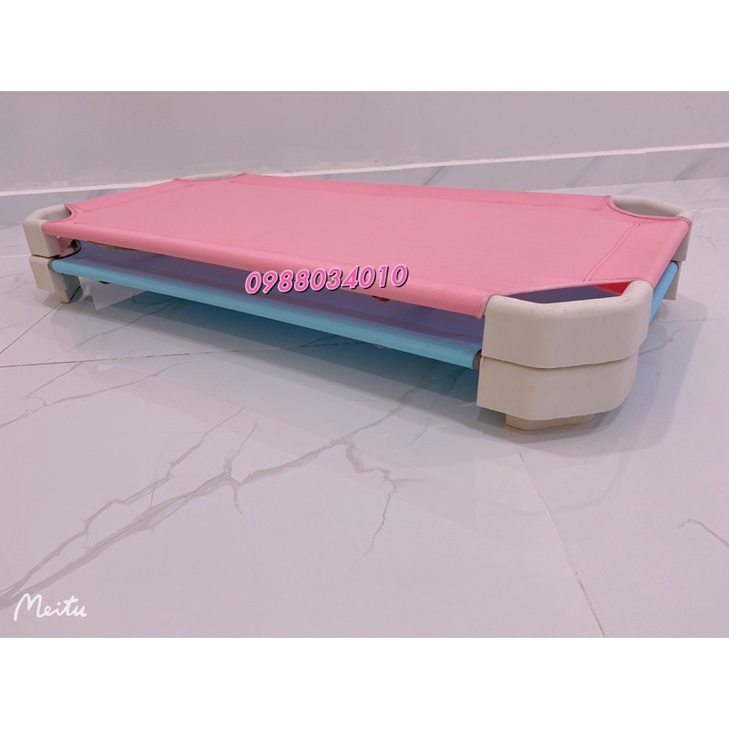 GIƯỜNG MẦM NON VẢI LƯỚI CAO CẤP - SIÊU XINH