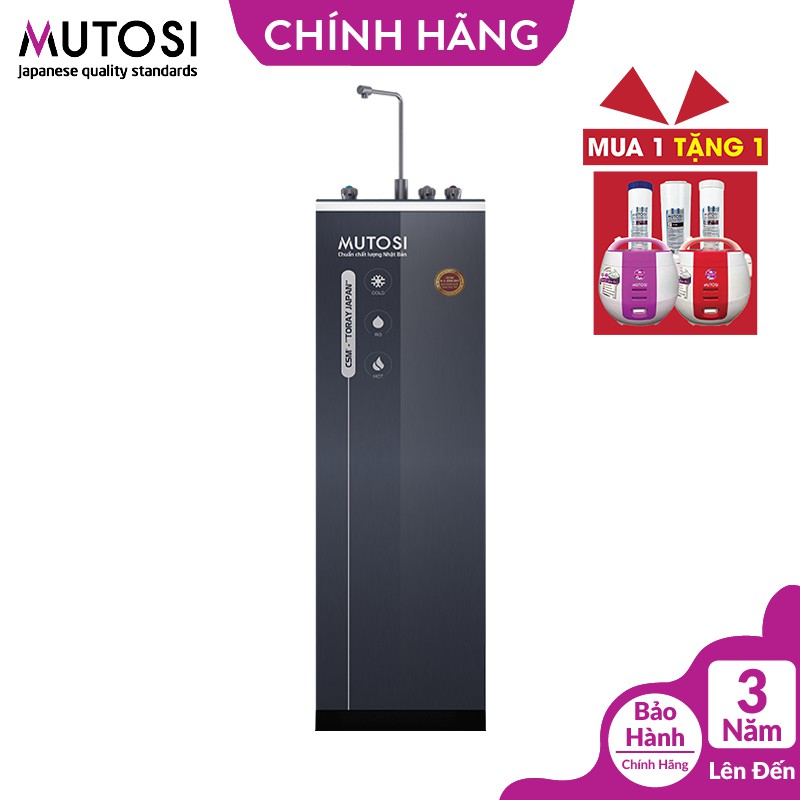 [Mã ELTECHZONE giảm 5% đơn 500K] Máy lọc nước nóng lạnh nguội 9 lõi Mutosi MP-692HC-GR chính hãng