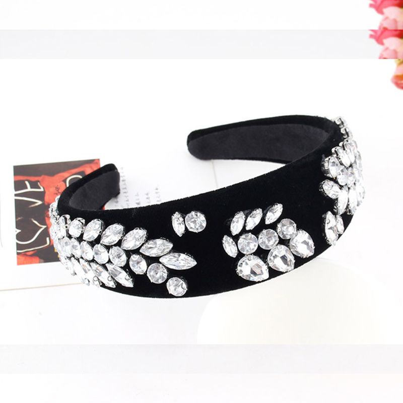 Băng Đô Cài Tóc Bản Rộng Đính Ngọc Trai Nhân Tạo Phong Cách Dân Tộc Cho Nữ