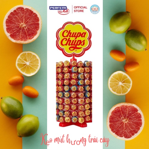 Combo 10 que kẹo mút CHUPA CHUPS hương trái cây 10g