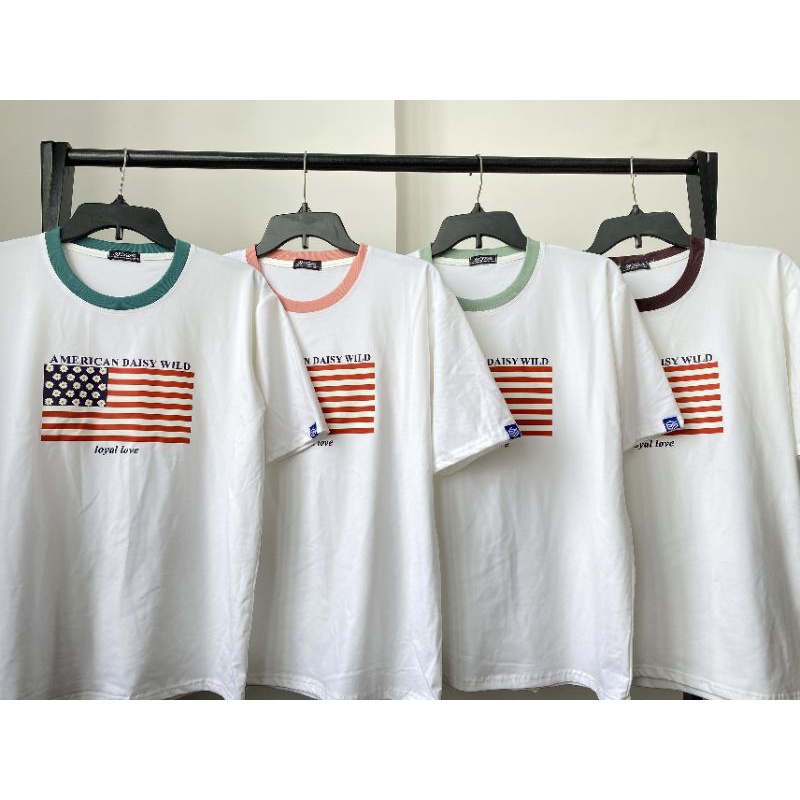 Áo thun tay lỡ unisex American daisy wild